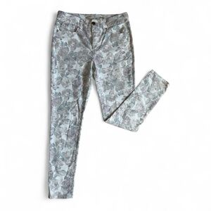 W1- Floral High Rise Tummyless Jeans Size 8 Seven7 Neutral Toned Jeans